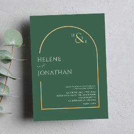 Invitación Monograma Minimalista de matrimonio elegante moder