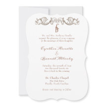 Monograma monocromo rococo florentino