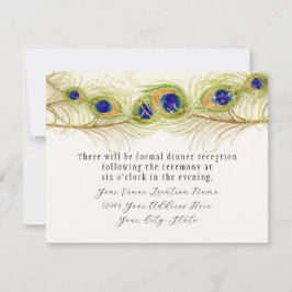 Invitación Monograma Monogramado de las plumas de pavo real d