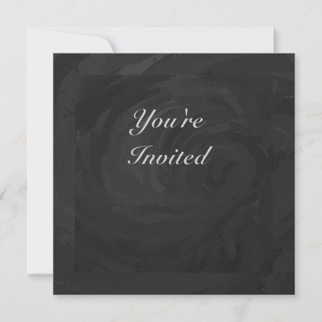 Invitación Monograma negro Kohl personalizado (Anverso)