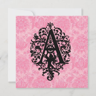 Invitación Monograma Ornate A