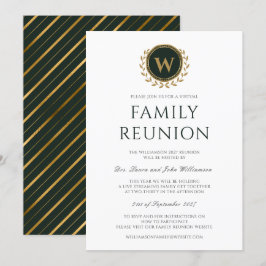 Invitación Monograma Reunión inicial de familia virtual