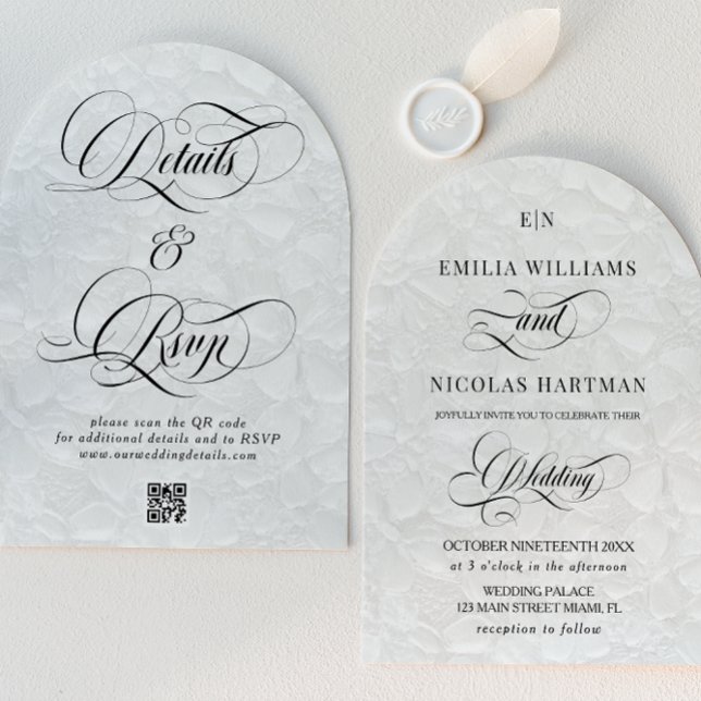 Invitación Monograma Romántico Todo En Un Boda (Subido por el creador)