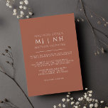 Invitación Monograma simple Boda Minimalista elegante<br><div class="desc">Esta sencilla,  minimalista y moderna invitación a la boda incluye un monograma de las iniciales de la pareja. Artículos coincidentes en nuestra tienda para un tema fiesta completo. Para más preguntas,  póngase en contacto con nosotros en ThePaperieGarden@gmail.com</div>
