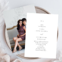 Monograma simple: negro y blanco Boda fotográfico