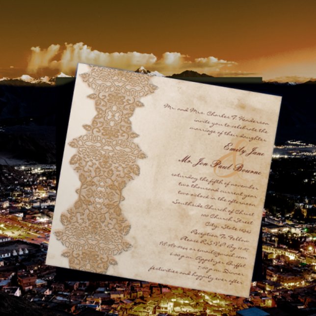 Invitación Monograma Vintage Boda griego mediterráneo (Subido por el creador)