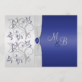 Invitación Monogramada de Marina y Plata