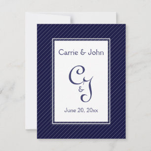 Invitación Monogramas de raya fina