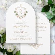 Monogramas del marco de las rosas blancas Boda cat