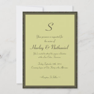 Invitación Monogrammed Camo Boda