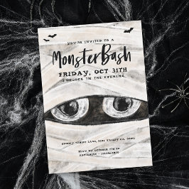 Invitación Monster Bash Spooky Mummy Halloween Party