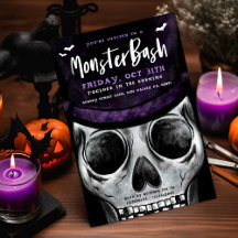 Monster Bash Spooky Skeleton Halloween Party