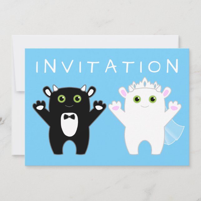 Invitación Monster Boda (Anverso)