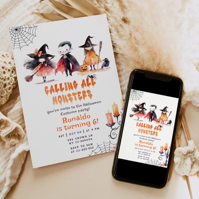 Invitación Monster Halloween Disstume fiesta cumpleaños (Subido por el creador)
