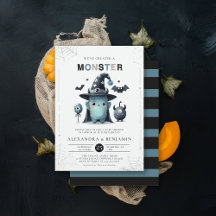 Monster Halloween Octubre Coed Boy Baby Shower