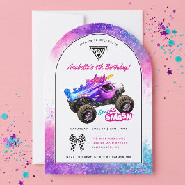 Invitación Monster Jam - Cumpleaños de Sparkle Smash