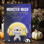 Invitación Monster Mash Kids Birthday Party Halloween<br><div class="desc">Invite a sus amigos y familiares al cumpleaños de su hijo o hija con este lindo diseño espeluznante de fiesta de cumpleaños con tematica de Halloween con la frase "Monster Mash" y la imagen de una linda Momia hace de este diseño un diseño ideal para la fiesta de cumpleaños de...</div>