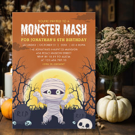 Invitación Monster Mash Kids Birthday Party Halloween