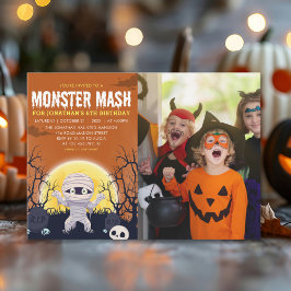 Invitación Monster Mash Kids Birthday Party Halloween