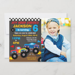 Invitación Monster Truck Birthday Bash Photo