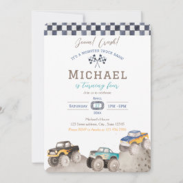 Invitación Monster Truck Birthday Invitation