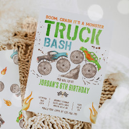 Invitación Monster Truck Boy Birthday Party