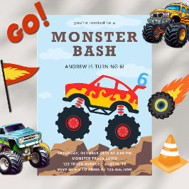 Invitación Monster Truck Boy Birthday Party