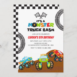Invitación Monster Truck cumpleaños