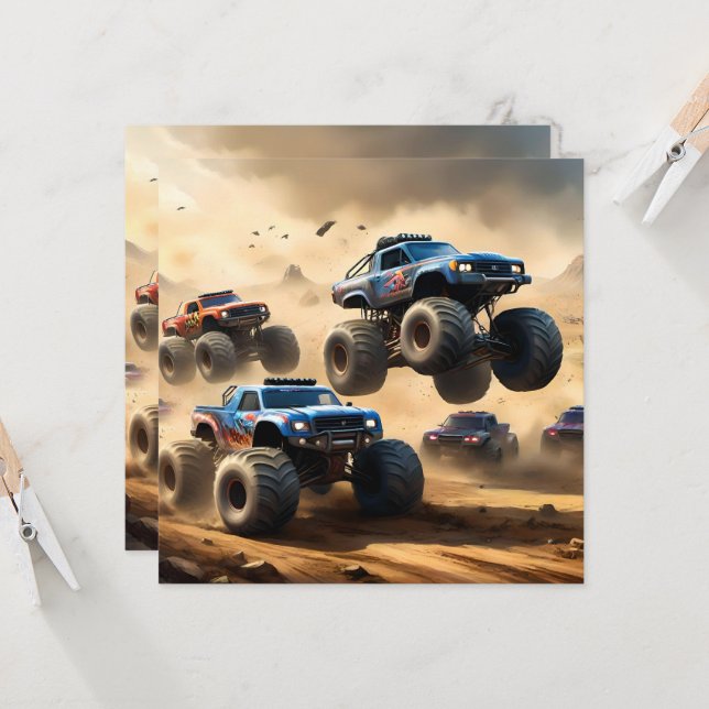 Invitación Monster Trucks Mayhem, (Anverso/Reverso In Situ)
