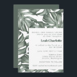 Invitación Monstera Botánica acuarela Green Bat Mitzvah<br><div class="desc">Plantas de Monstera Agua Botánica Bat Verde Invitación Mitzvah</div>