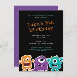 Invitación Monstruo Cute Mash Kids Fiesta de cumpleaños<br><div class="desc">Este moderno fiesta de cumpleaños infantil ofrece ilustraciones monstruosos lindos y rústico tipo angustiado. Esta es la invitación perfecta para un divertido y moderno fiesta de cumpleaños para niños. Ver la colección completa a continuación... </div>