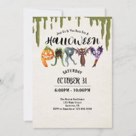 Invitación Monstruo de Halloween Cartas Fiesta de Halloween