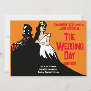 Invitación Monstruo de película vintage brillante y audaz