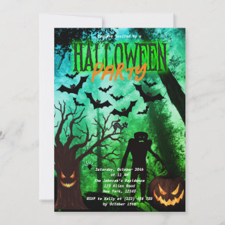 Invitación Monstruos aterradores invitan a fiesta de Hallowee