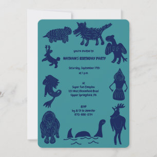 Invitación Monstruos de criptozoología de criptografía de per