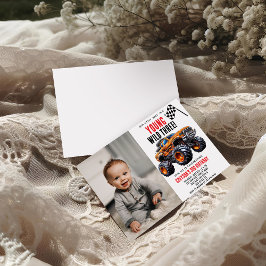 Invitación Monstruos modernos para niños fiesta de cumpleaños