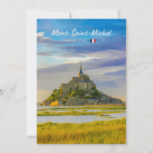 Invitación Mont-Saint-Michel, Francia - Abadía Medieval