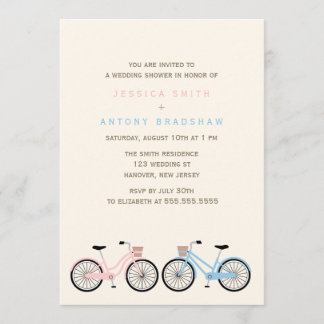 Invitación Monta en bicicleta su y el suyo ducha nupcial