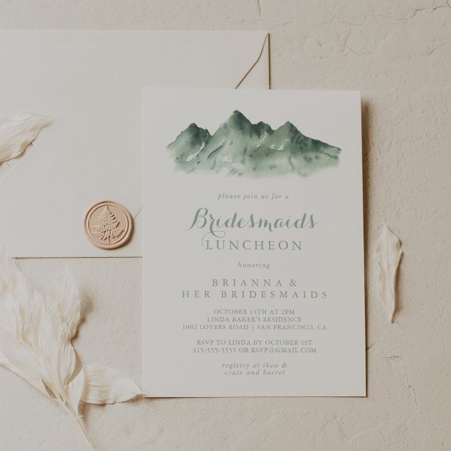 Invitación Montaña Country Bridesmaids Ducha de almuerzo (Subido por el creador)