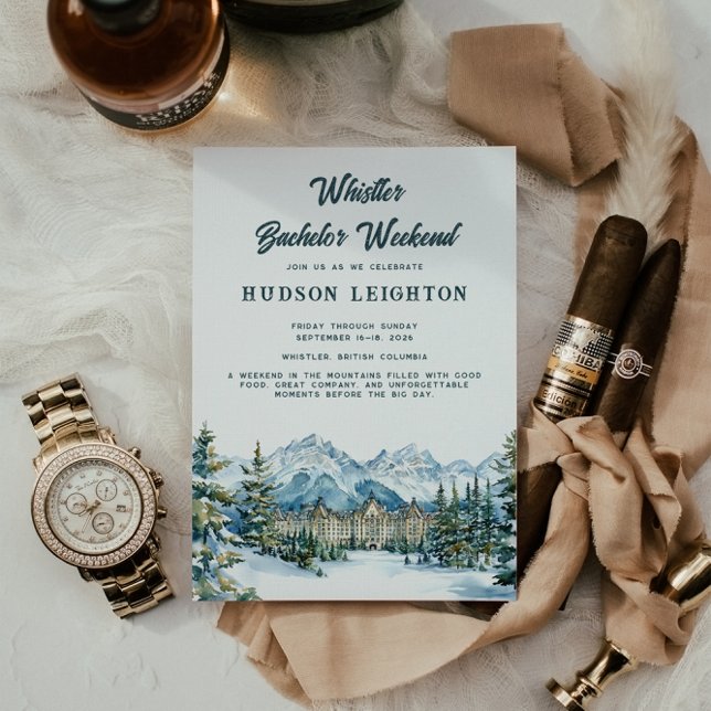 Invitación Montaña de Invierno | Fin de Semana de Soltero en  (Subido por el creador)