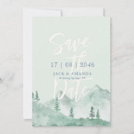 Invitación Montaña Foreat, la boda natural salva la fecha