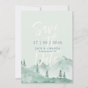 Invitación Montaña Foreat, la boda natural salva la fecha