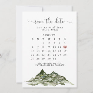 Invitación Montaña Guardar el calendario de fechas