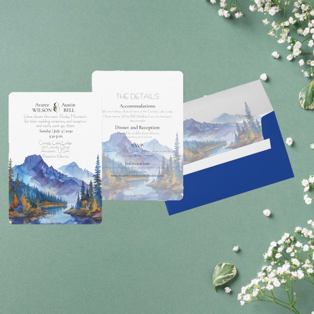 Invitación Montaña panorámica y Boda del lago (Subido por el creador)
