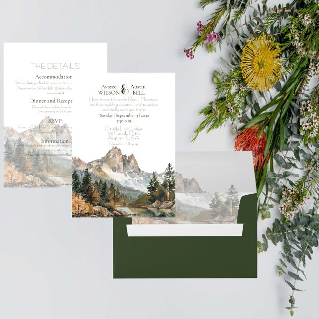 Invitación Montaña panorámica y Boda del lago (Subido por el creador)