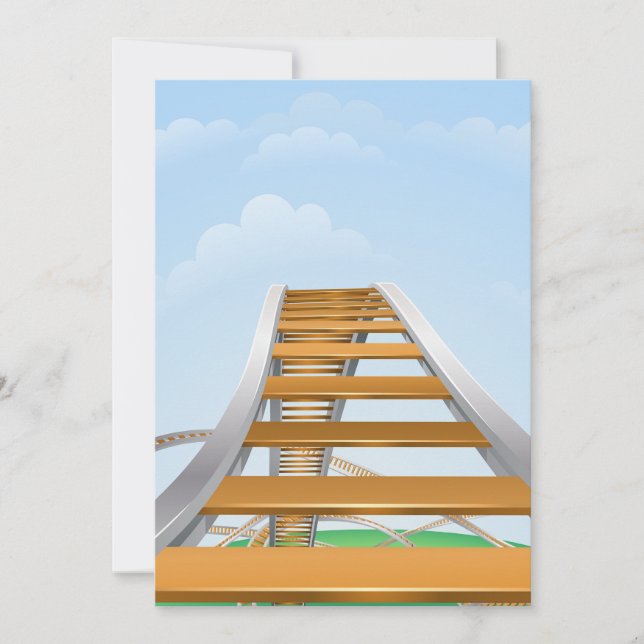 Invitación Montaña rusa (Anverso)