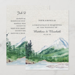 Invitación Montaña rusa   Solicitud de propuesta de Groomsman