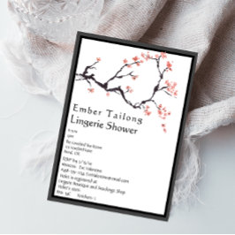 Invitación Montaña Sakura | Ducha Casual de Lingerie Border