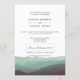 Invitación Montañas acuarelas | Boda elegante