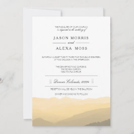 Invitación Montañas acuáticas de Rubor | Boda elegante